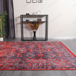 Afgan Desenli Bordo Halı Zen 947 (3)
