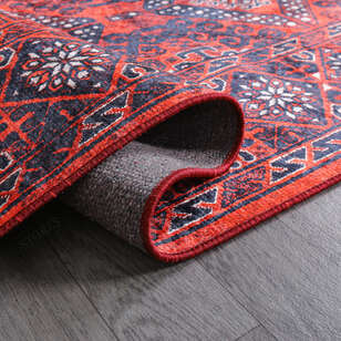 Afgan Desenli Bordo Halı Zen 947 (4)