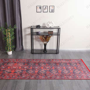 Afgan Desenli Bordo Yolluk Halı Zen 947