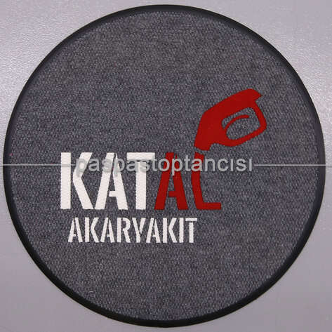 Akaryakıt Firmaları için Logolu Yuvarlak Paspas - 1