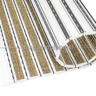 Alüminyum Metal Paspas Bukle Halı Fitilli PM1000 Bej (4)