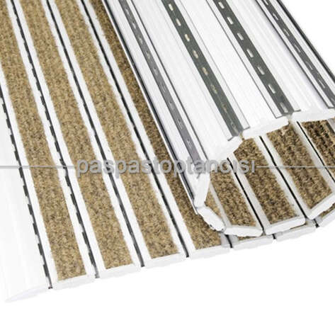 Alüminyum Metal Paspas Bukle Halı Fitilli PM1000 Bej - 4