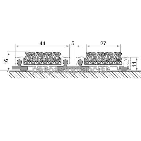 Alüminyum Metal Paspas Bukle Halı Fitilli PM1000 Bej - 5