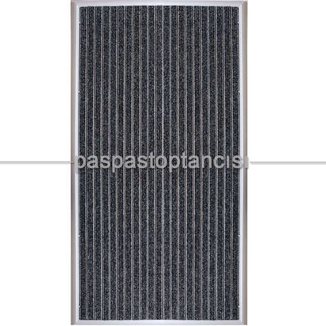 Alüminyum Metal Paspas Bukle Halı Fitilli PM1000 Gri - 3