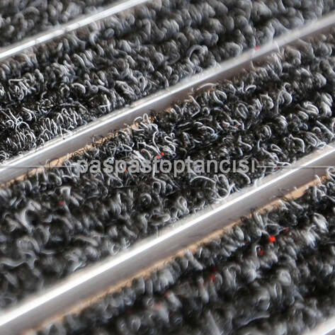 Alüminyum Metal Paspas Bukle Halı Fitilli PM1000 Gri - 4