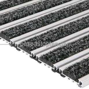 Alüminyum Metal Paspas Bukle Halı Fitilli PM1000 Siyah (1)
