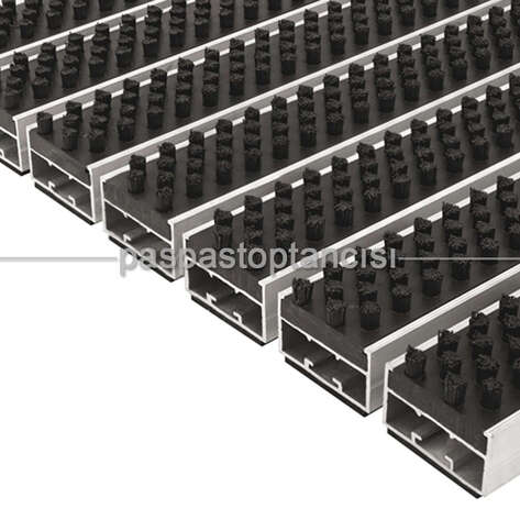Alüminyum Metal Paspas Fırça Fitilli UM5000 Kırmızı - 3