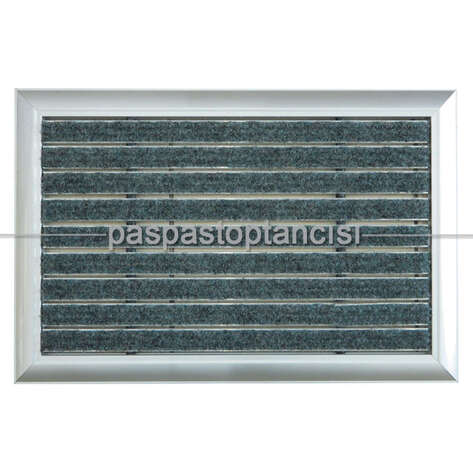 Alüminyum Metal Paspas Halı Fitilli Siyah - 2