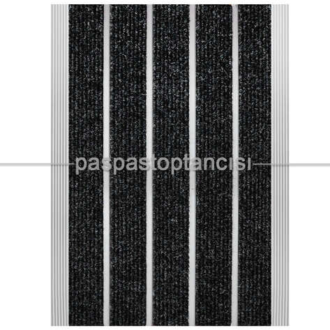 Alüminyum Paspas Bukle Halı Fitilli SM1000 Gri - 2