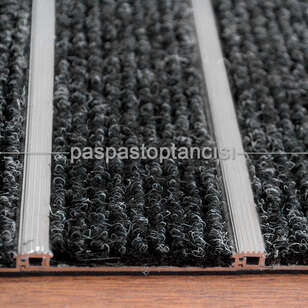 Alüminyum Paspas Bukle Halı Fitilli SM1000 Gri - 4