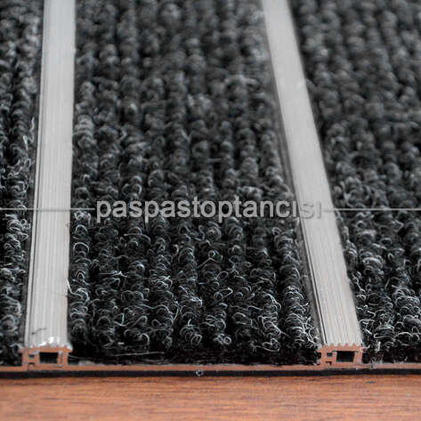 Alüminyum Paspas Bukle Halı Fitilli SM1000 Gri - 4