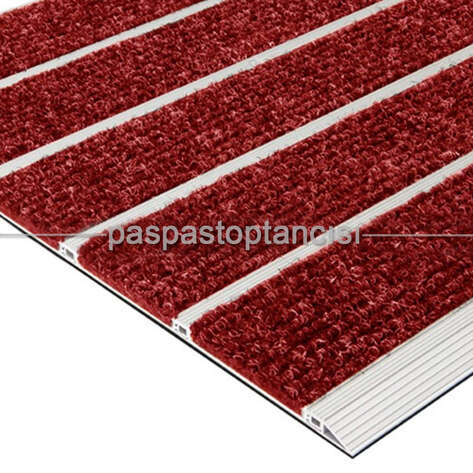 Alüminyum Paspas Bukle Halı Fitilli SM1000 Kırmızı - 1