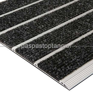 Alüminyum Paspas Bukle Halı Fitilli SM1000 Siyah
