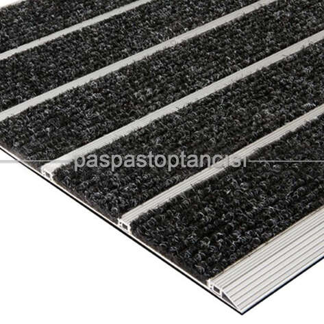 Alüminyum Paspas Bukle Halı Fitilli SM1000 Siyah - 1