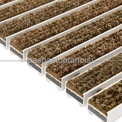 Alüminyum Paspas Bukle Halı Fitilli UM1000 Bej - 2