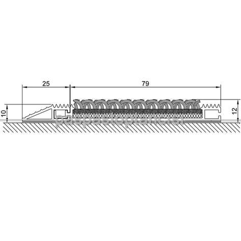 Alüminyum Paspas Bukle Halı Fitilli ve Yivli PVC Fitilli SM1020 Gri - 6