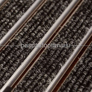 Alüminyum Paspas Bukle Halı Fitilli ve Yivli PVC Fitilli SM1020 Gri - 5