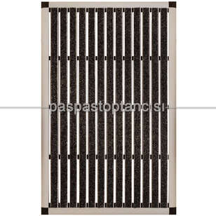 Alüminyum Paspas Bukle Halı Fitilli ve Yivli PVC Fitilli SM1020 Gri