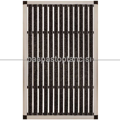 Alüminyum Paspas Bukle Halı Fitilli ve Yivli PVC Fitilli SM1020 Gri - 1