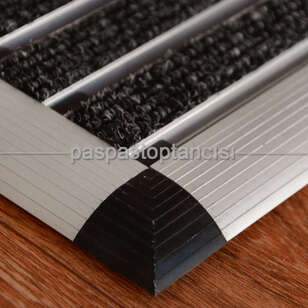 Alüminyum Paspas Bukle Halı Fitilli ve Yivli PVC Fitilli SM1020 Gri - 4