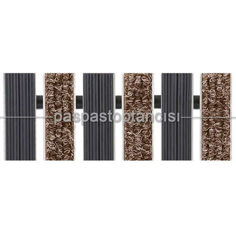 Alüminyum Paspas Bukle Halı Fitilli ve Yivli PVC Fitilli UM1020 Bej - 2