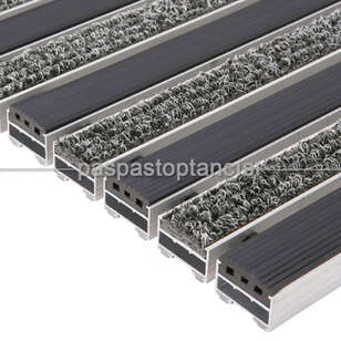 Alüminyum Paspas Bukle Halı Fitilli ve Yivli PVC Fitilli UM1020 Gri - 1