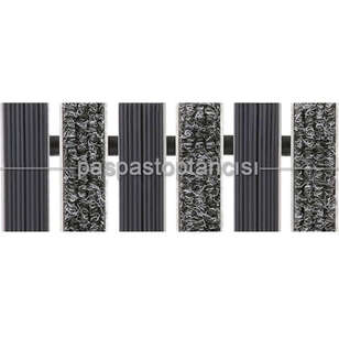 Alüminyum Paspas Bukle Halı Fitilli ve Yivli PVC Fitilli UM1020 Gri - 2