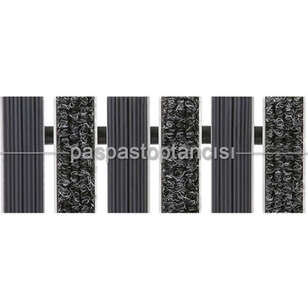 Alüminyum Paspas Bukle Halı Fitilli ve Yivli PVC Fitilli UM1020 Siyah (1)