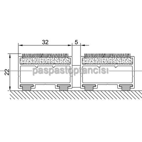 Alüminyum Paspas Exclusive Halı Fitilli UM3000 Gri - 4