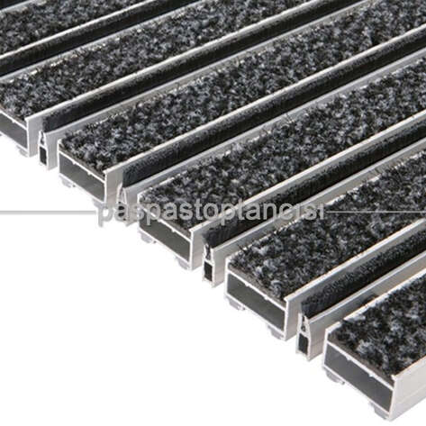Alüminyum Paspas Exclusive Halı Fitilli ve Fırça Sıyırıcılı UM3000F Gri - 1