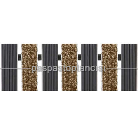 Alüminyum Paspas Exclusive Halı Fitilli ve Yivli PVC Fitilli UM3020 Bej - 2