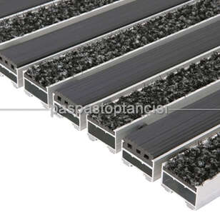 Alüminyum Paspas Exclusive Halı Fitilli ve Yivli PVC Fitilli UM3020 Gri