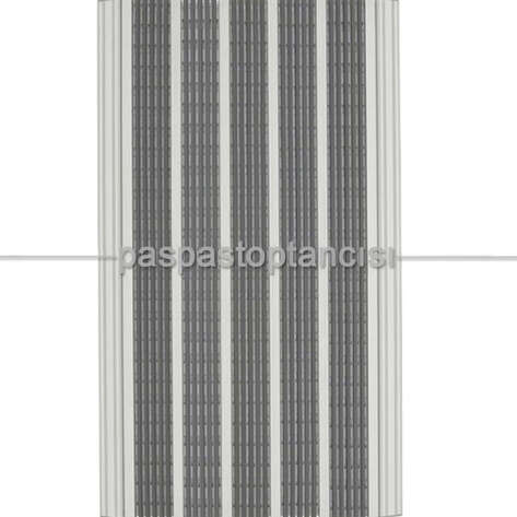 Alüminyum Paspas Yivli PVC Fitilli DM9000 Gri - 2