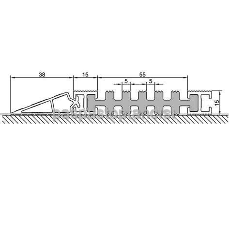 Alüminyum Paspas Yivli PVC Fitilli DM9000 Gri - 4