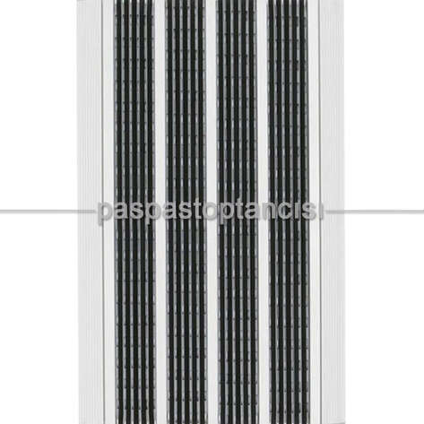 Paspas Toptancısı - Alüminyum Paspas Yivli PVC Fitilli DM9000 Siyah (1)