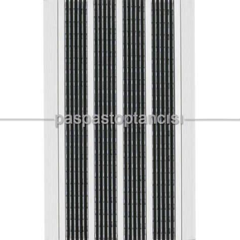 Alüminyum Paspas Yivli PVC Fitilli DM9000 Siyah - 2