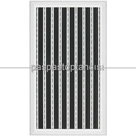 Alüminyum Paspas Yivli PVC Fitilli PM2000 Siyah - 3