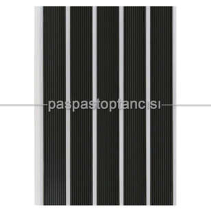 Alüminyum Paspas Yivli PVC Fitilli SM2000 Siyah (1)