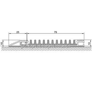 Alüminyum Paspas Yivli PVC Fitilli SM2000 Siyah - 3