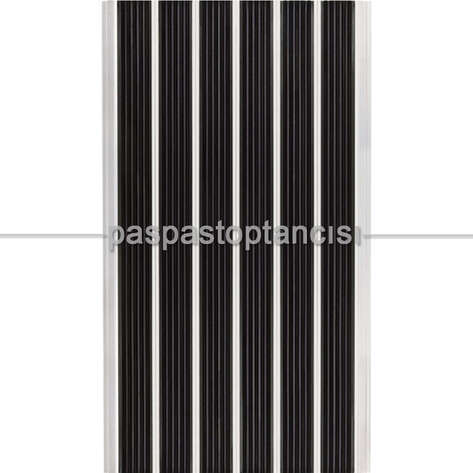 Alüminyum Paspas Yivli Termoplastik Fitilli DM8000 Siyah - 2