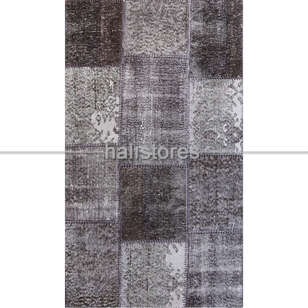 Antrasit-Füme Patchwork Halı (2)