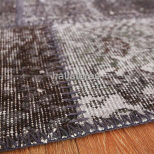 Antrasit-Füme Yuvarlak Patchwork Halı (3)