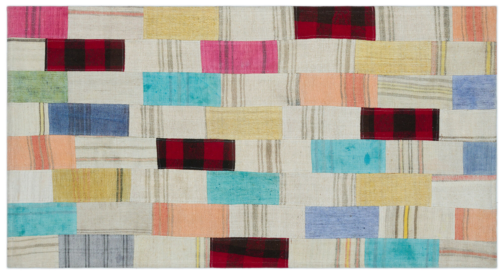Apex Kilim Patchwork Unique Colours 22590 084 cm X 155 cm