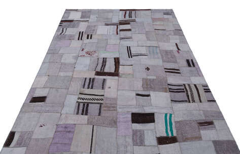 Apex Kilim Patchwork Unique Hemp 33019 161 cm X 229 cm - 3