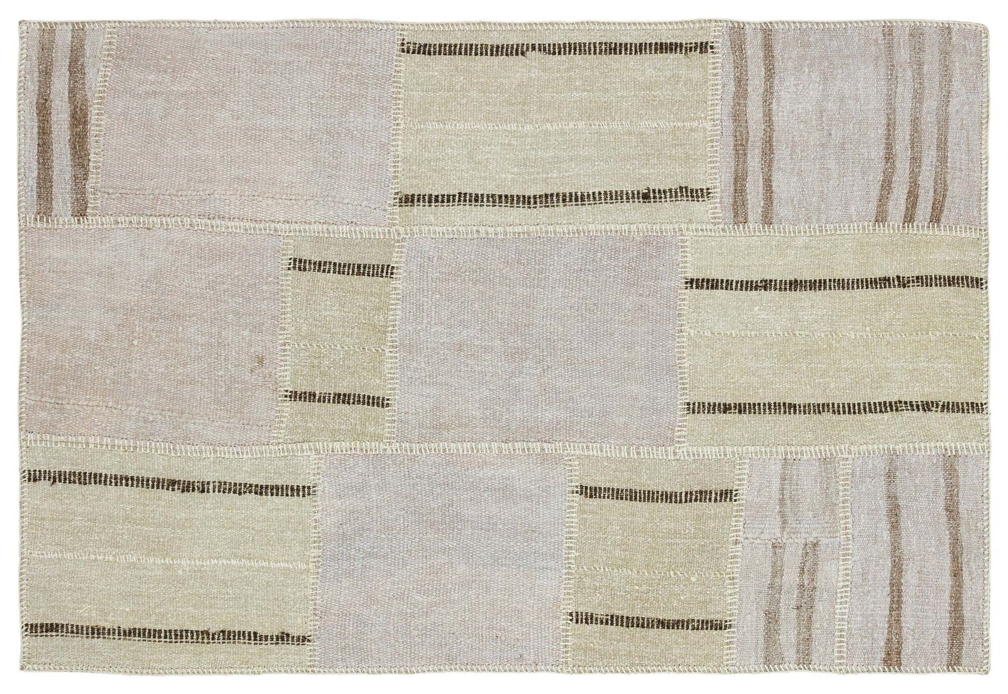 Apex Kilim Patchwork Unique Hemp 36947 118 cm X 175 cm