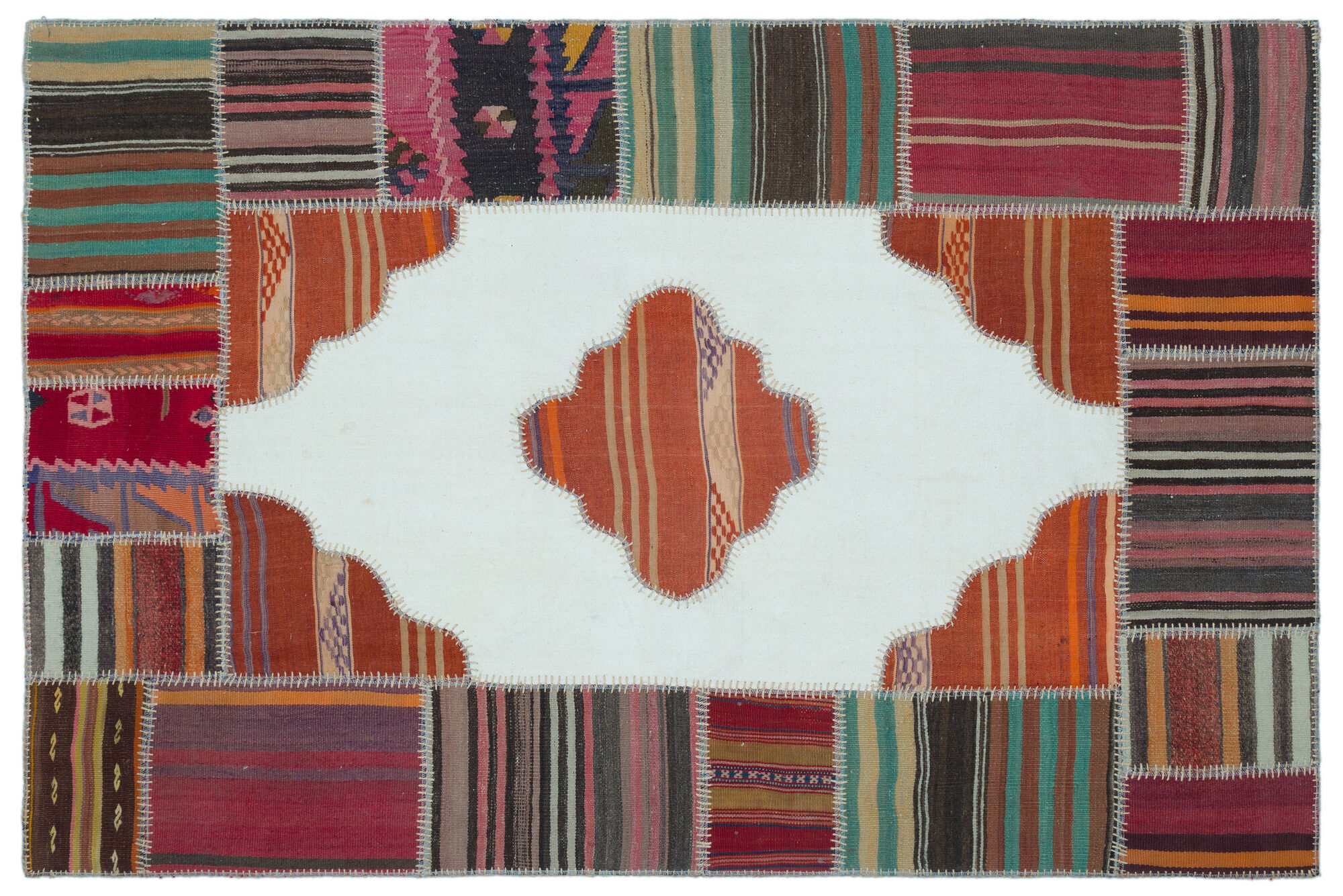 Apex Kilim Patchwork Unique Naturel 25120 130 cm X 196 cm