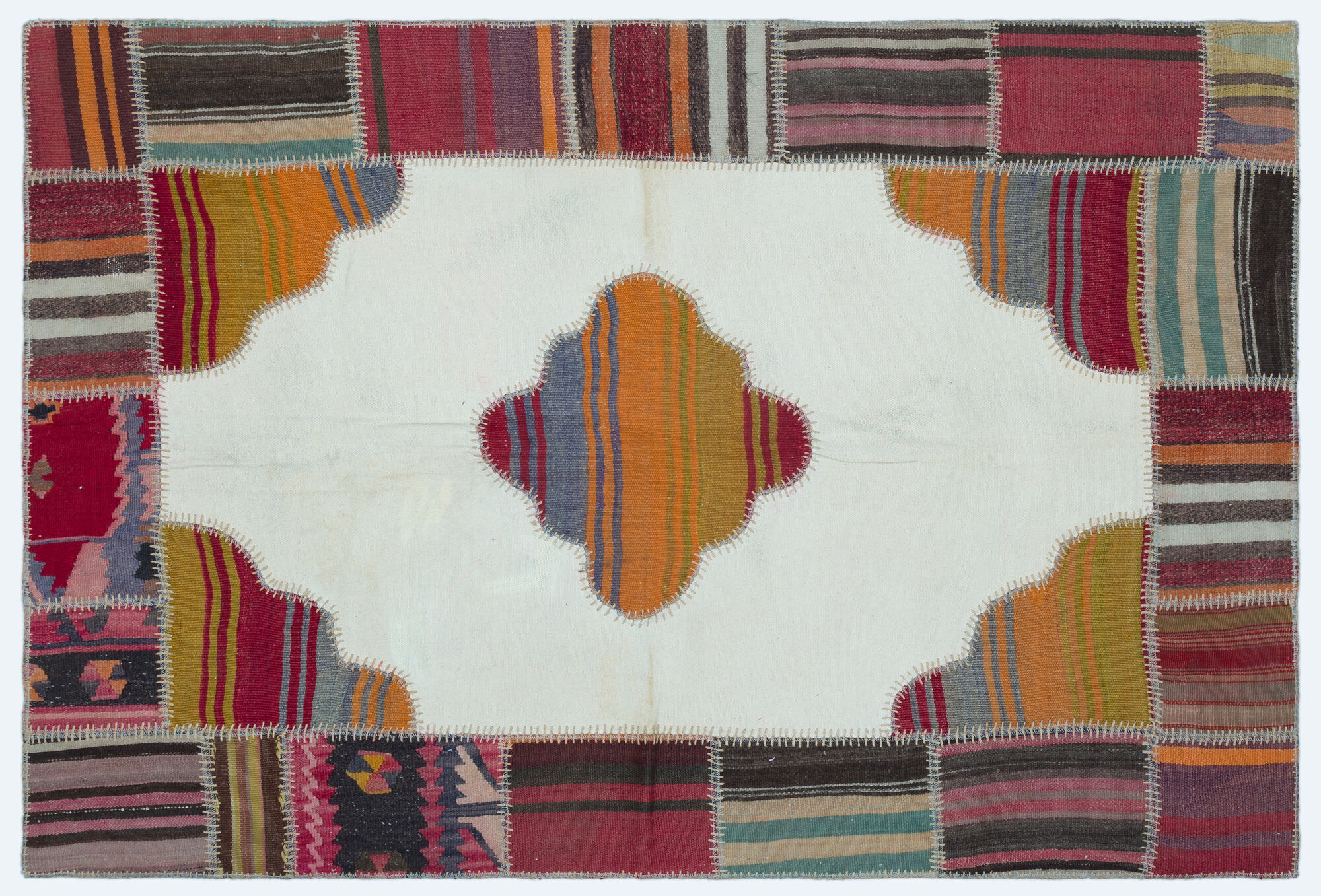 Apex Kilim Patchwork Unique Naturel 25133 118 cm X 177 cm