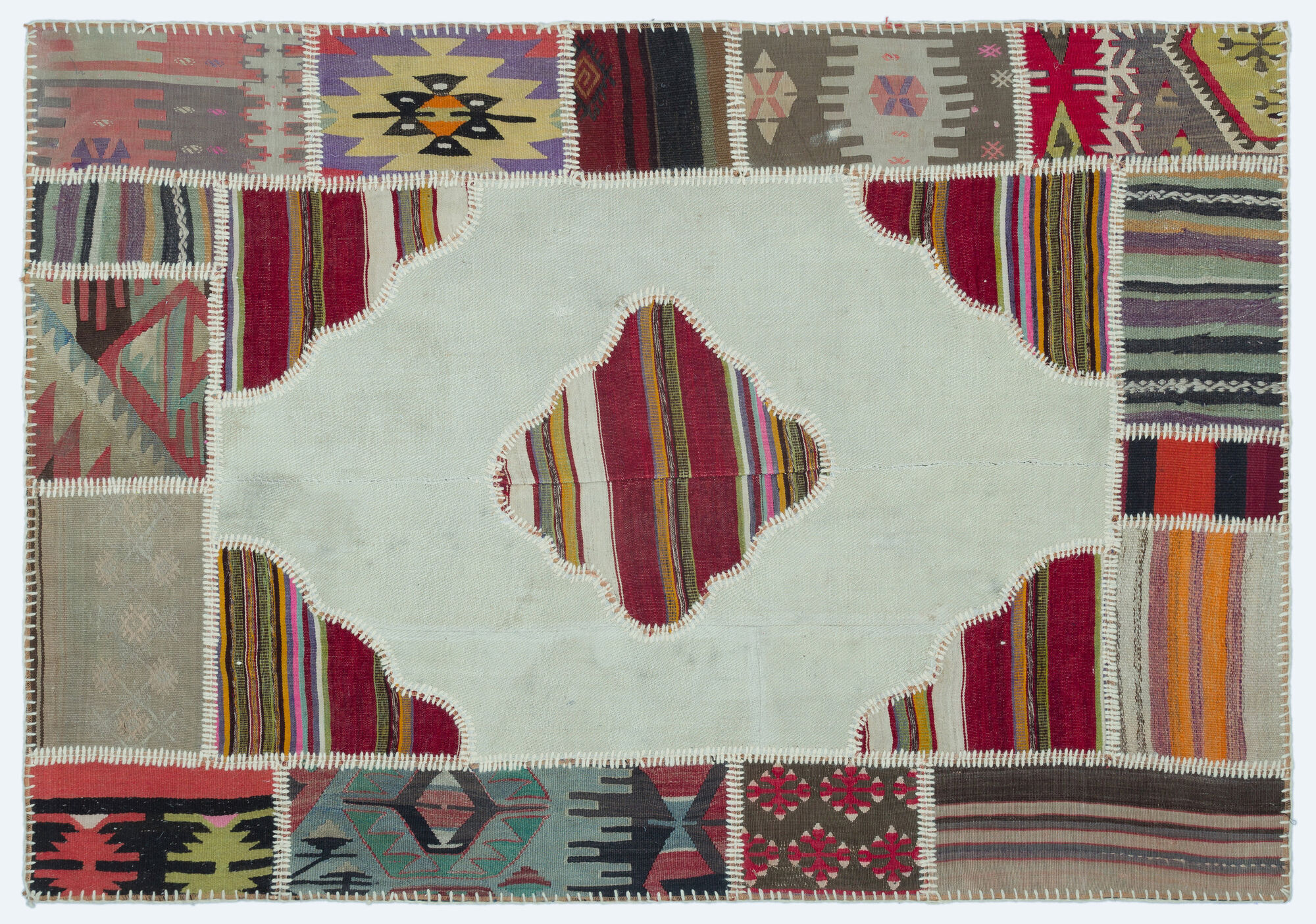 Apex Kilim Patchwork Unique Naturel 25152 125 cm X 180 cm