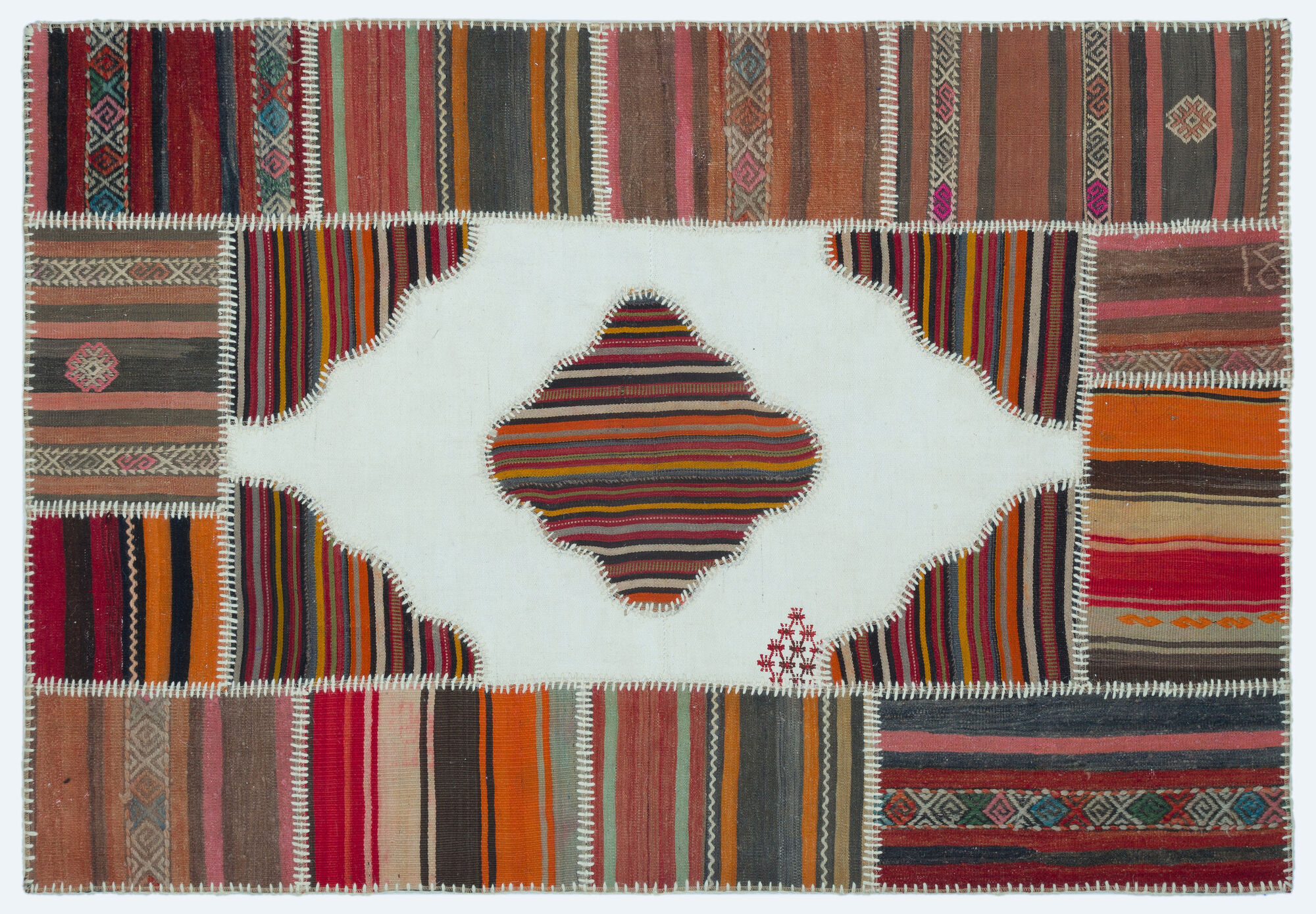 Apex Kilim Patchwork Unique Naturel 25160 127 cm X 184 cm