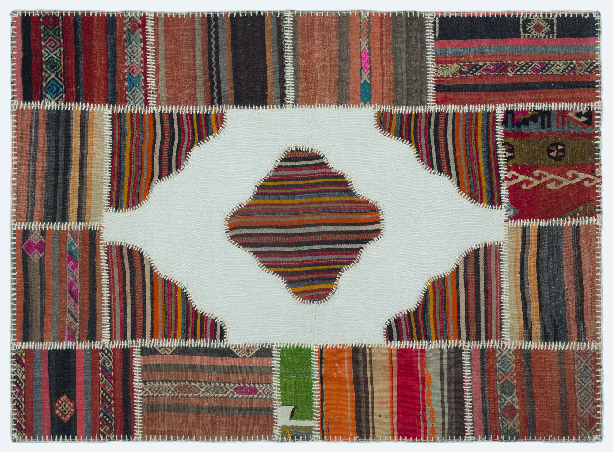 Apex Kilim Patchwork Unique Naturel 25168 130 cm X 177 cm